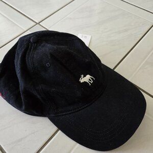 NWT Abercrombie & Fitch Moose Logo Baseball Hat Black OS